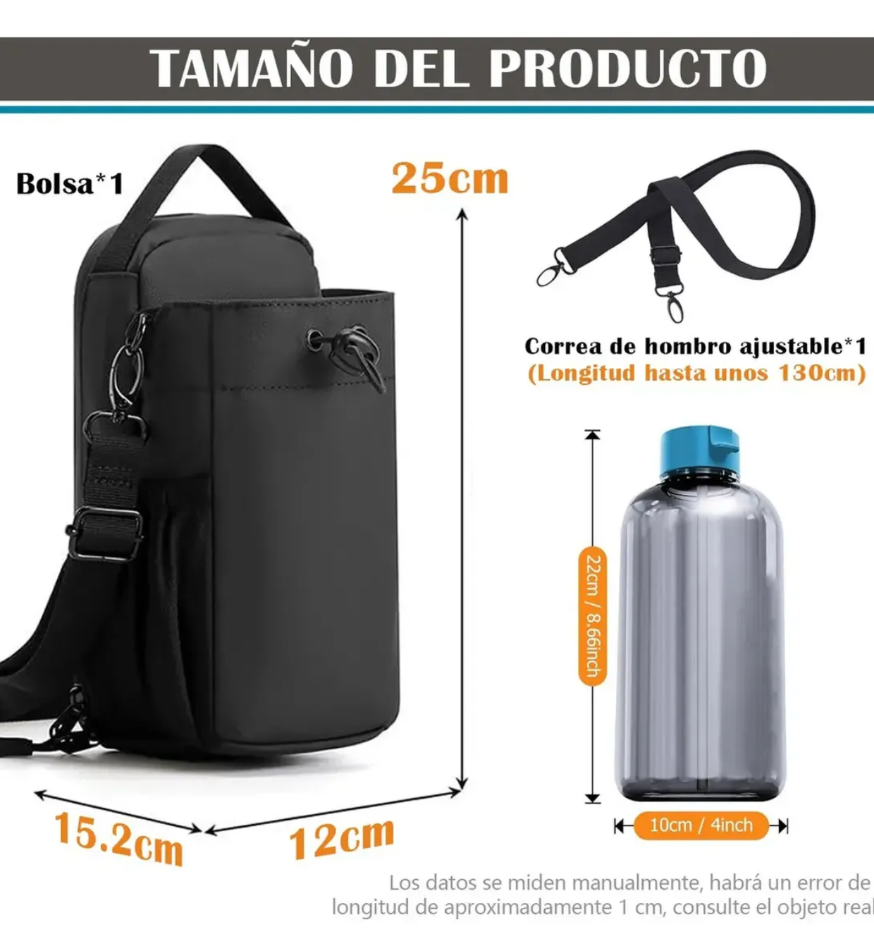 BANDOLERA PORTA TERMO GIMNASIO MAGNETICO
