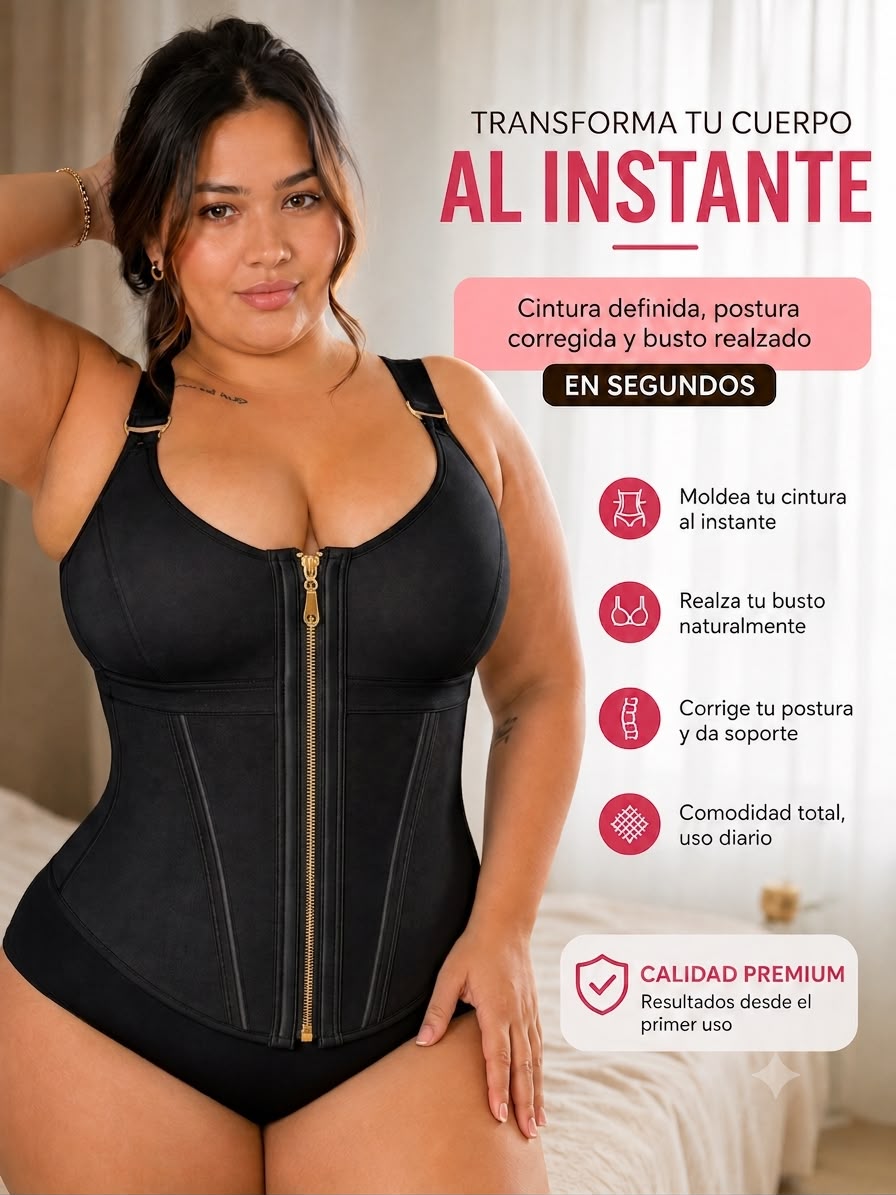 Chaleco moldeador de figura | Faja reductora 9 varillas